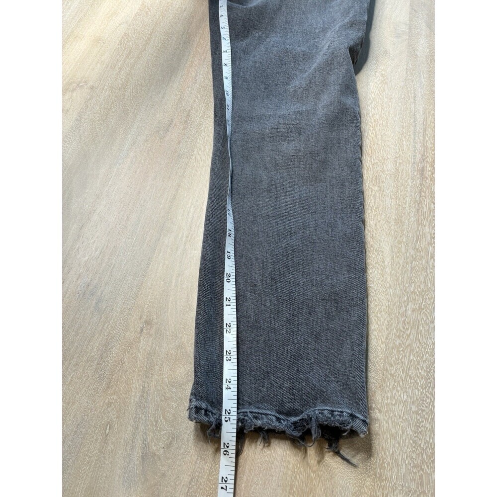 Agolde Riley High Rise Straight Crop Jeans in Century Washed Black Size 28 - Picture 9 of 10